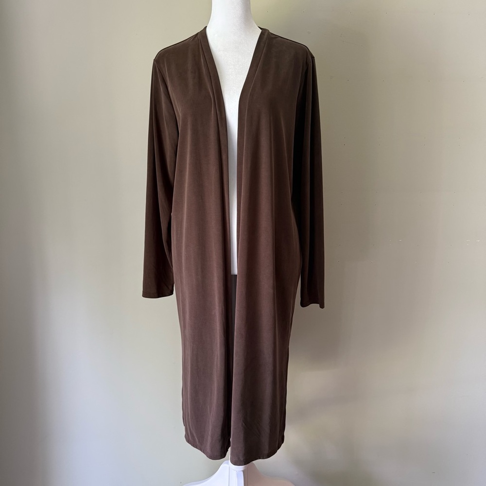 Casual Solid Brown Long Sleeve Cardigan
